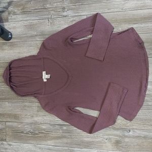 BOGO!! Urban Heritage V-Neck Waffle Knit Boho Hoodie Size Small